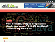 Tablet Screenshot of luigisalas.com